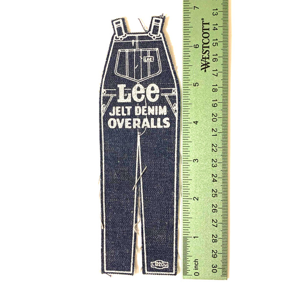 Vintage Lee Jelt Denim Die Cut Overalls Advertising Patch NWOT - Picture 10 of 10